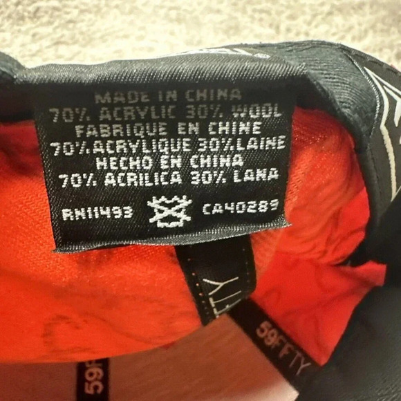 Atlanta Braves Hat New Era 59Fifty All Over Print Baseball Cap Orange 7 5/8 New - Picture 13 of 16